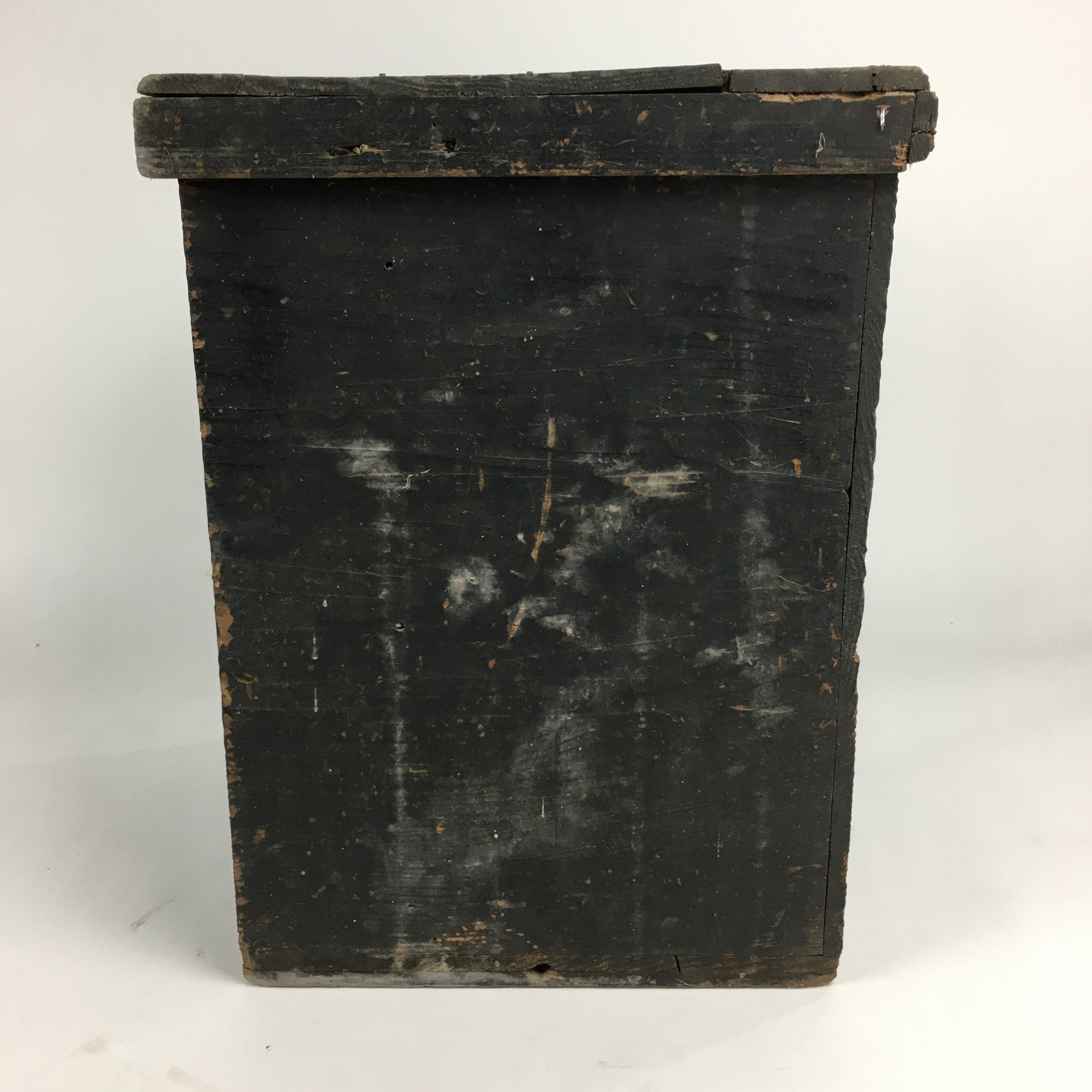 Antique Japanese Wooden Storage Box Pottery Hako Inside 29x28x40.5cm WB832
