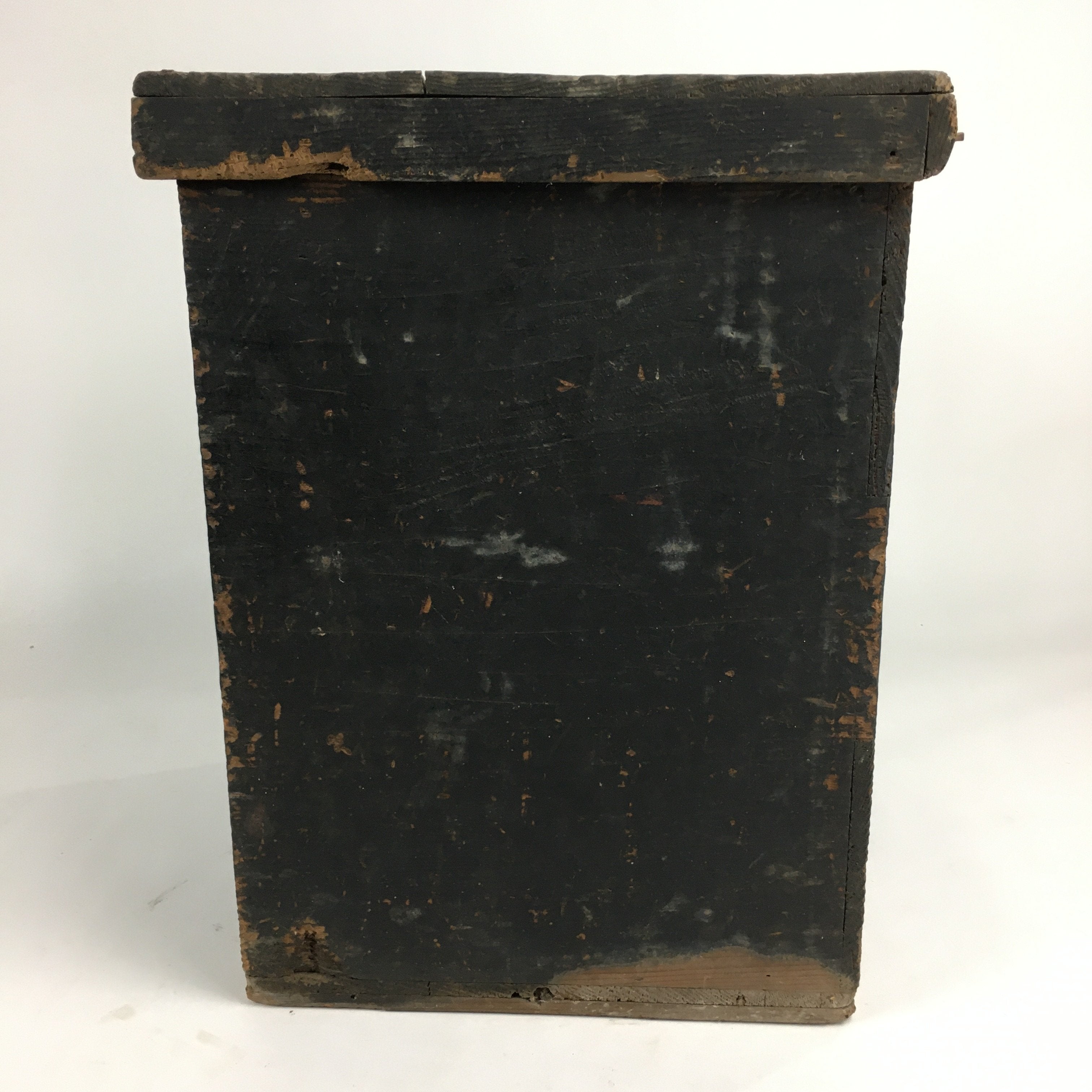 Antique Japanese Wooden Storage Box Pottery Hako Inside 29x28x40.5cm WB832