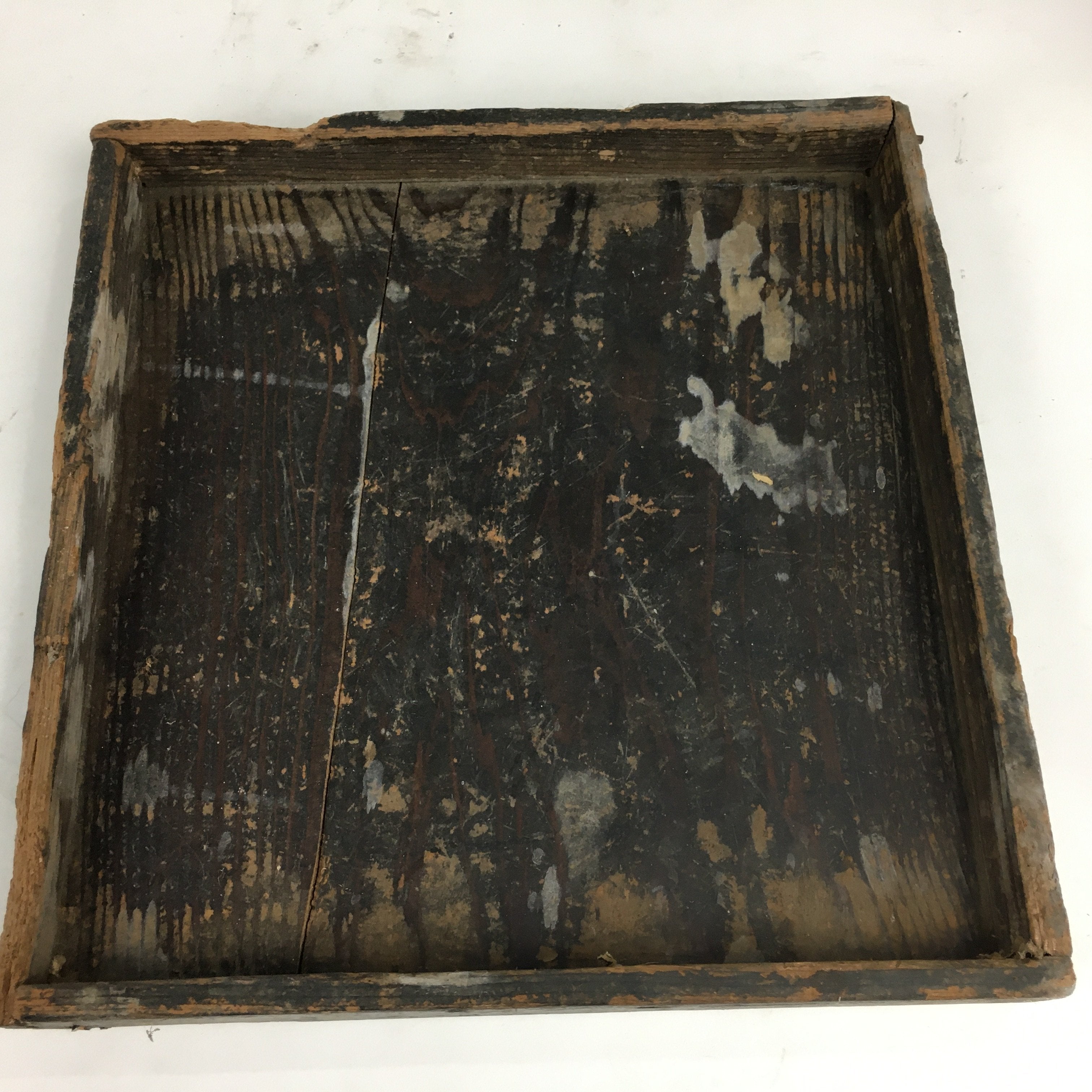 Antique Japanese Wooden Storage Box Pottery Hako Inside 29x28x40.5cm WB832