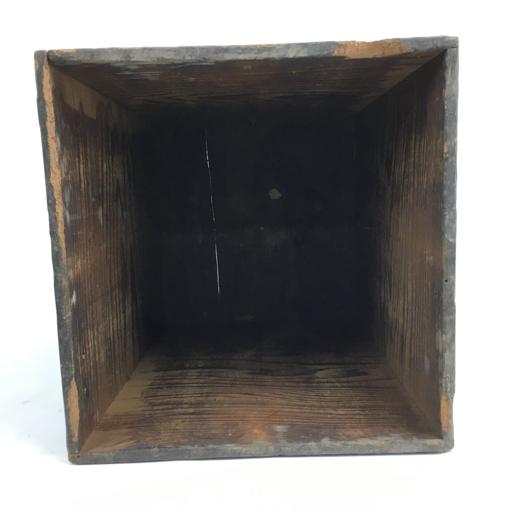 Antique Japanese Wooden Storage Box Pottery Hako Inside 29x28x40.5cm WB832