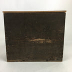 Antique Japanese Wooden Storage Box Pottery Inside 13x27.9x23cm WB896