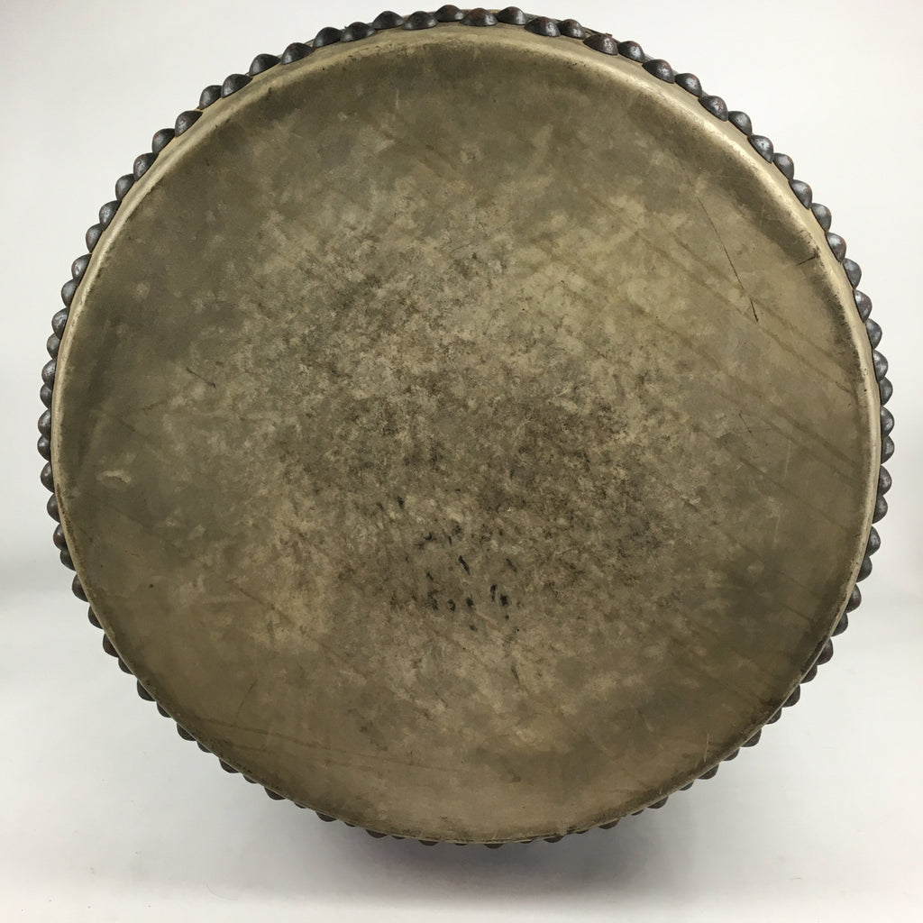 Antique Japanese Wooden Taiko Drum C1900 Dragon Matsuri Musical Instrument BD718