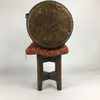 Antique Japanese Wooden Taiko Drum Matsuri Musical Instrument Brown BD724