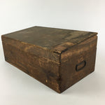Antique Japanese Wooden Tool Storage Box Inside 23x45x13cm WB950