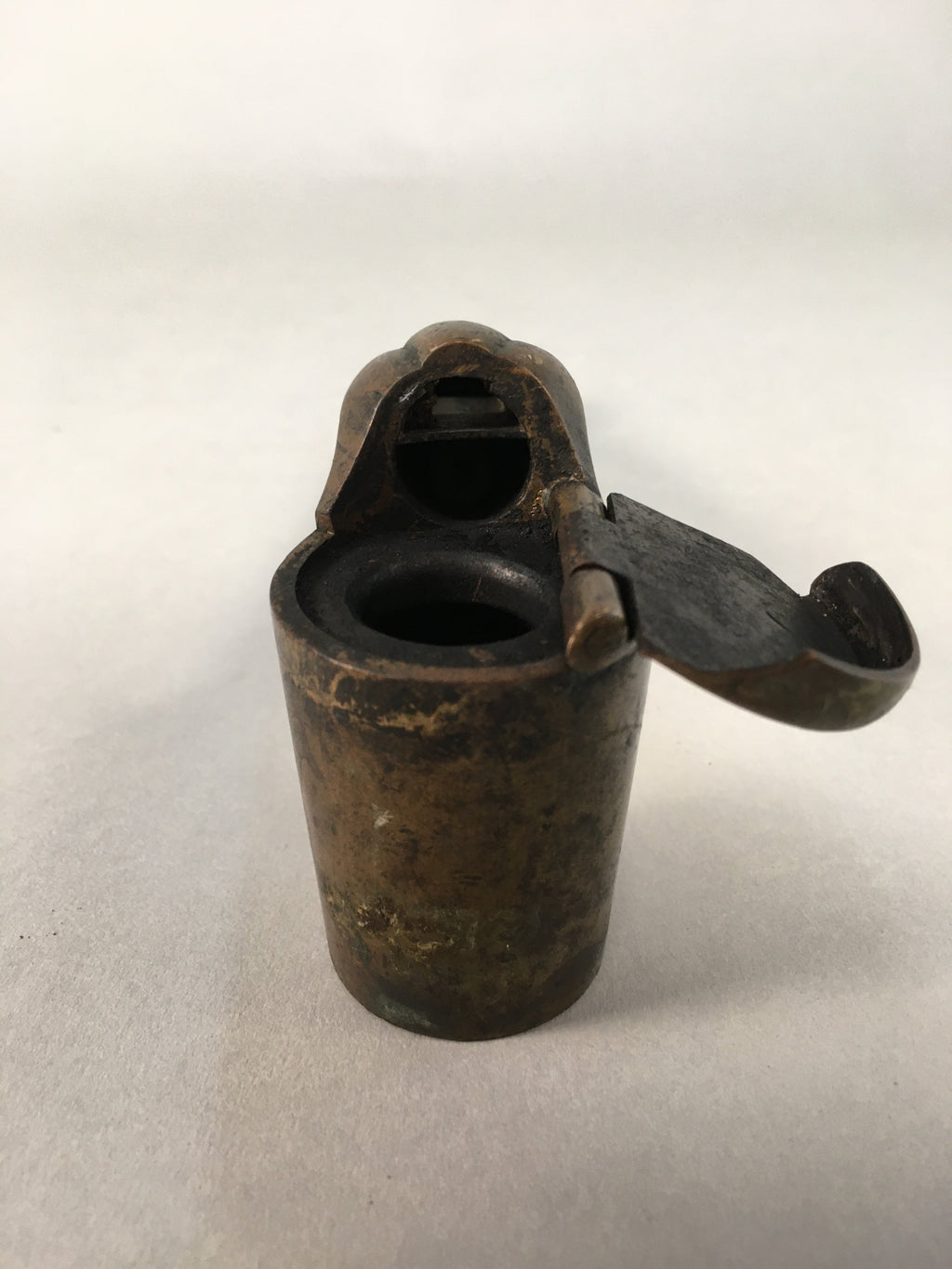 Antique Japanese Yatate Calligraphy ink Sumi Inkwell Shuji C1900 JK165