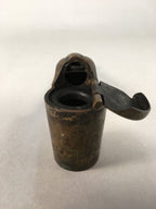 Antique Japanese Yatate Calligraphy ink Sumi Inkwell Shuji C1900 JK165