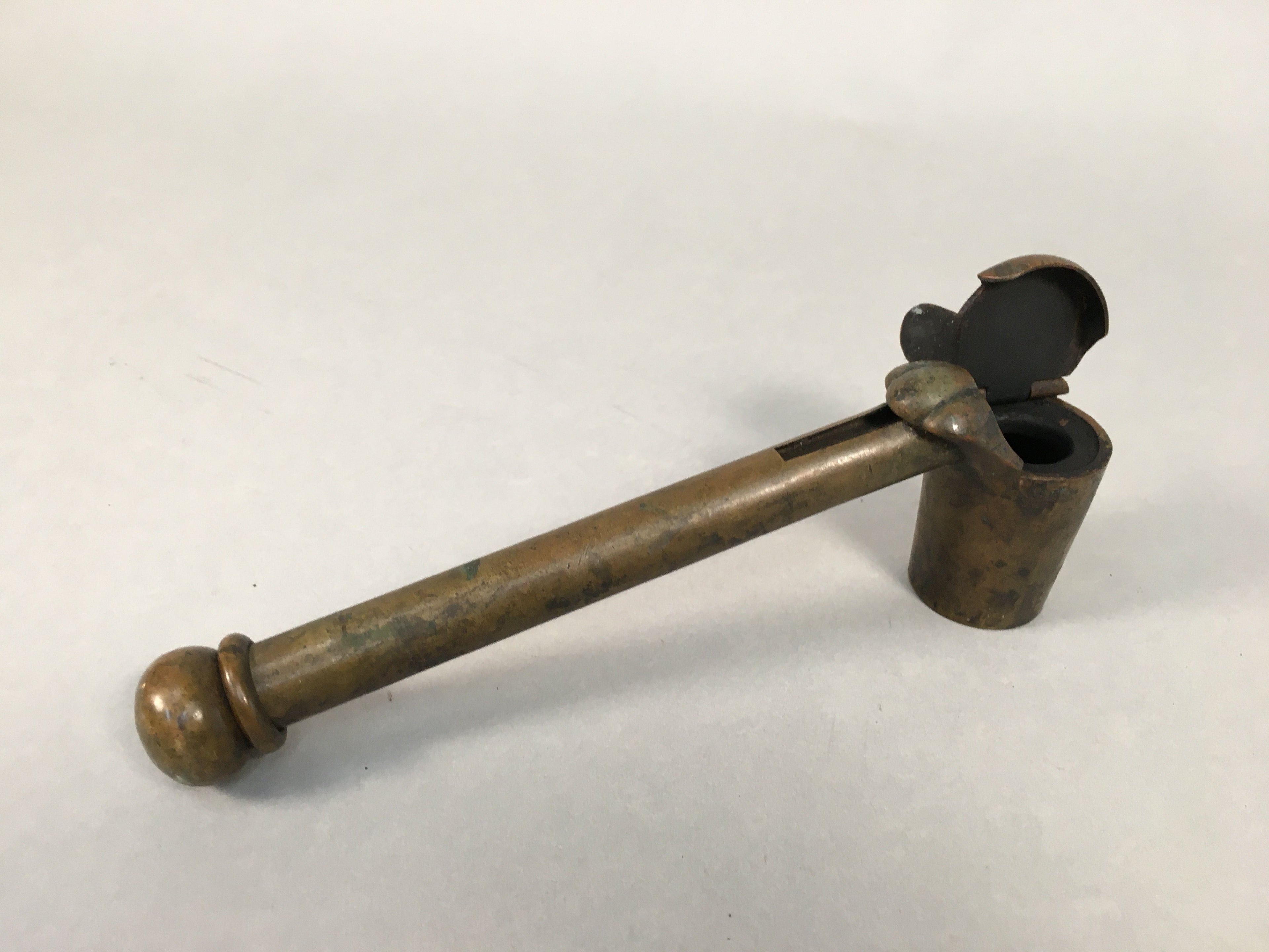 Antique Japanese Yatate Calligraphy ink Sumi Inkwell Shuji C1900 JK165
