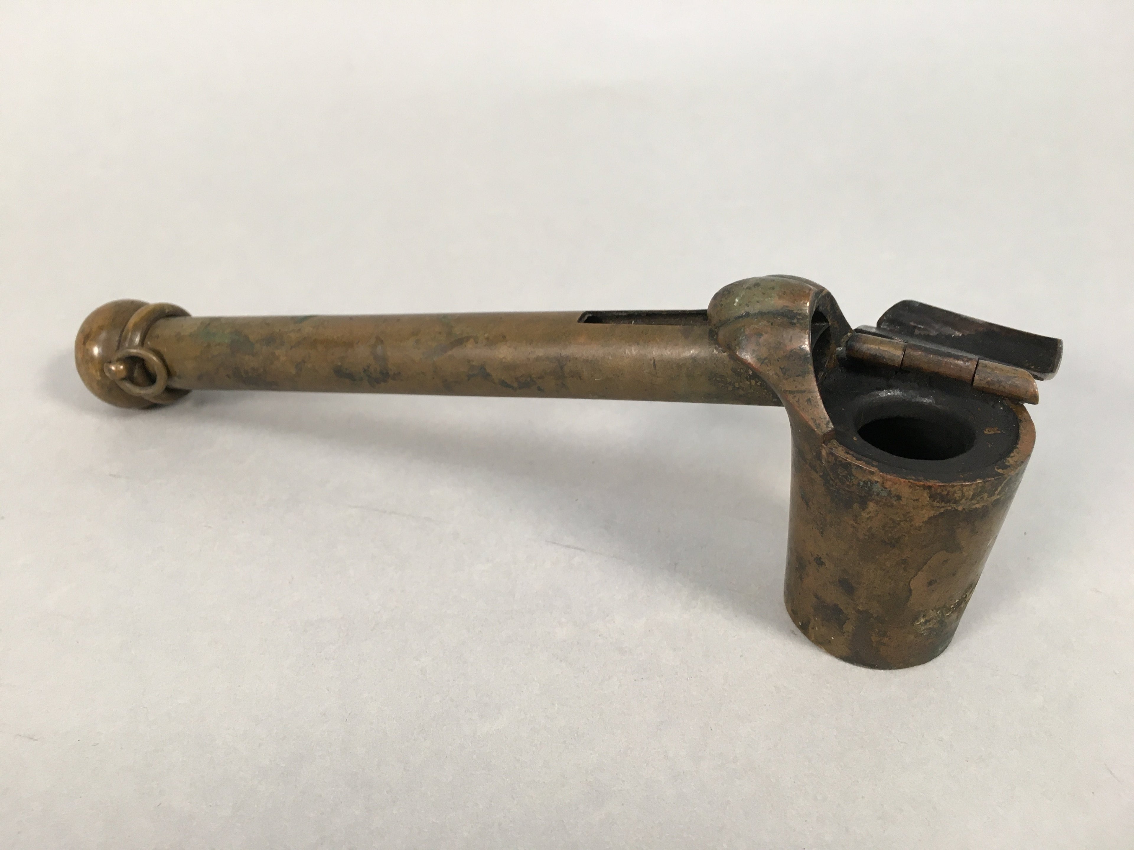 Antique Japanese Yatate Calligraphy ink Sumi Inkwell Shuji C1900 JK165