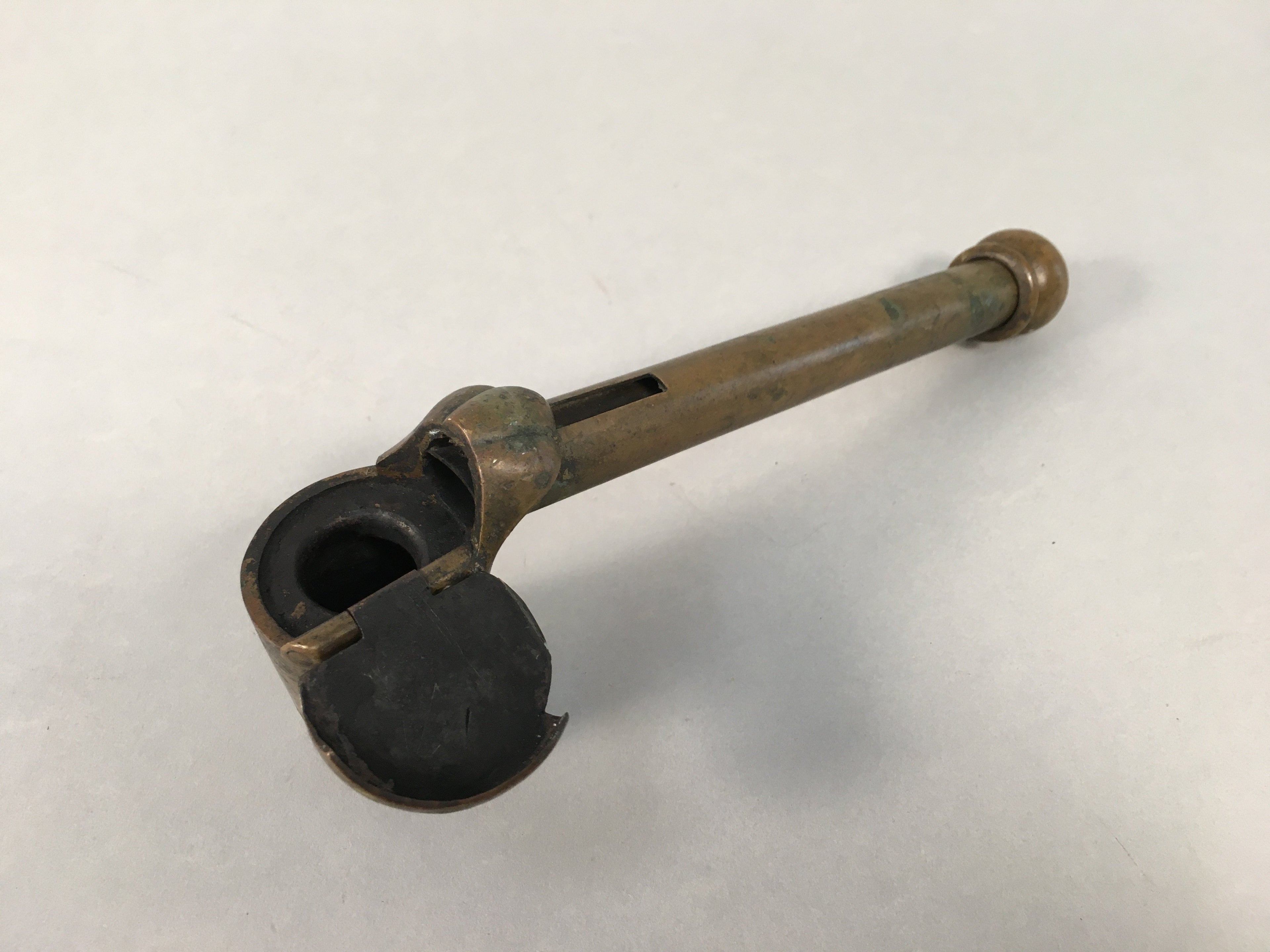 Antique Japanese Yatate Calligraphy ink Sumi Inkwell Shuji C1900 JK165
