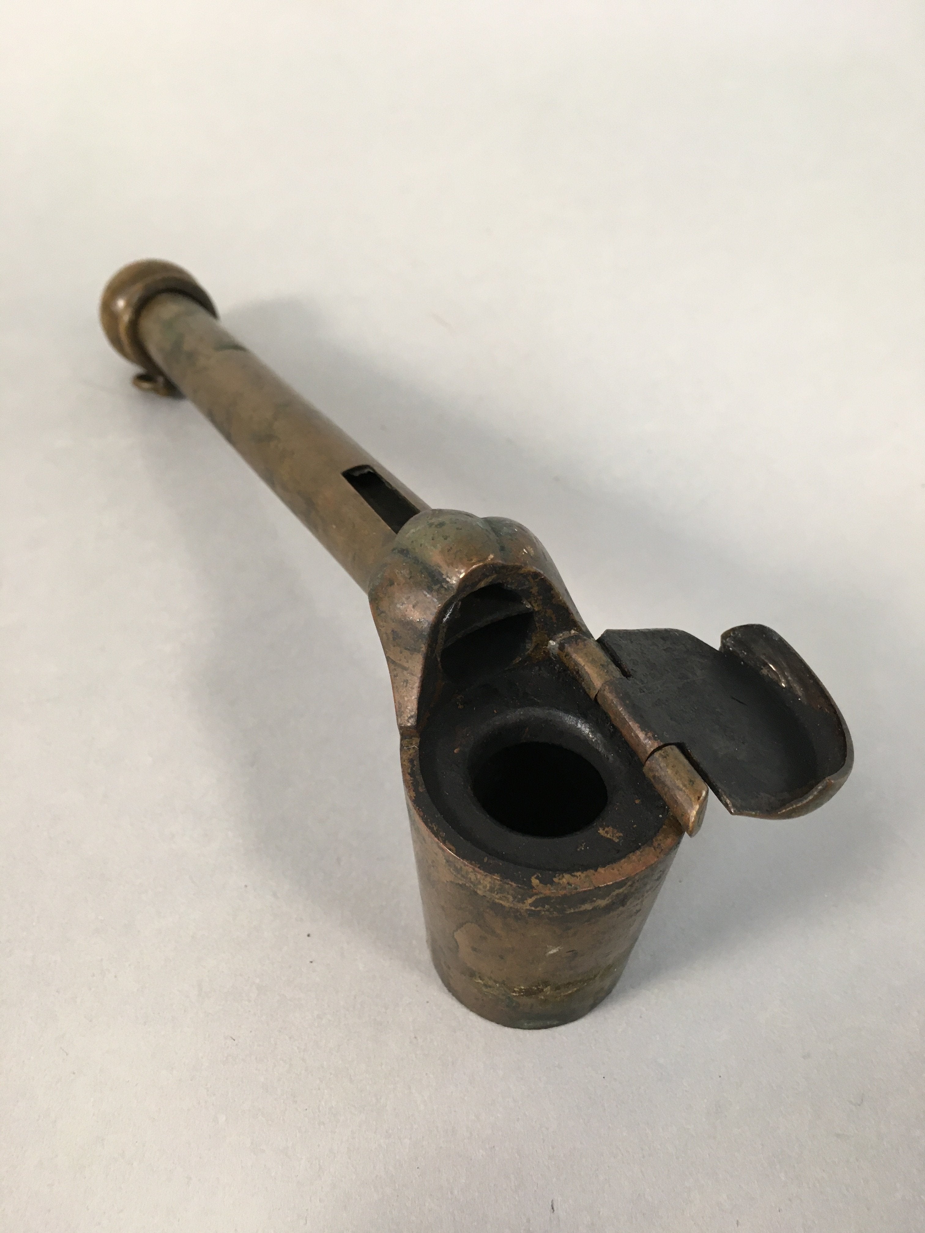 Antique Japanese Yatate Calligraphy ink Sumi Inkwell Shuji C1900 JK165