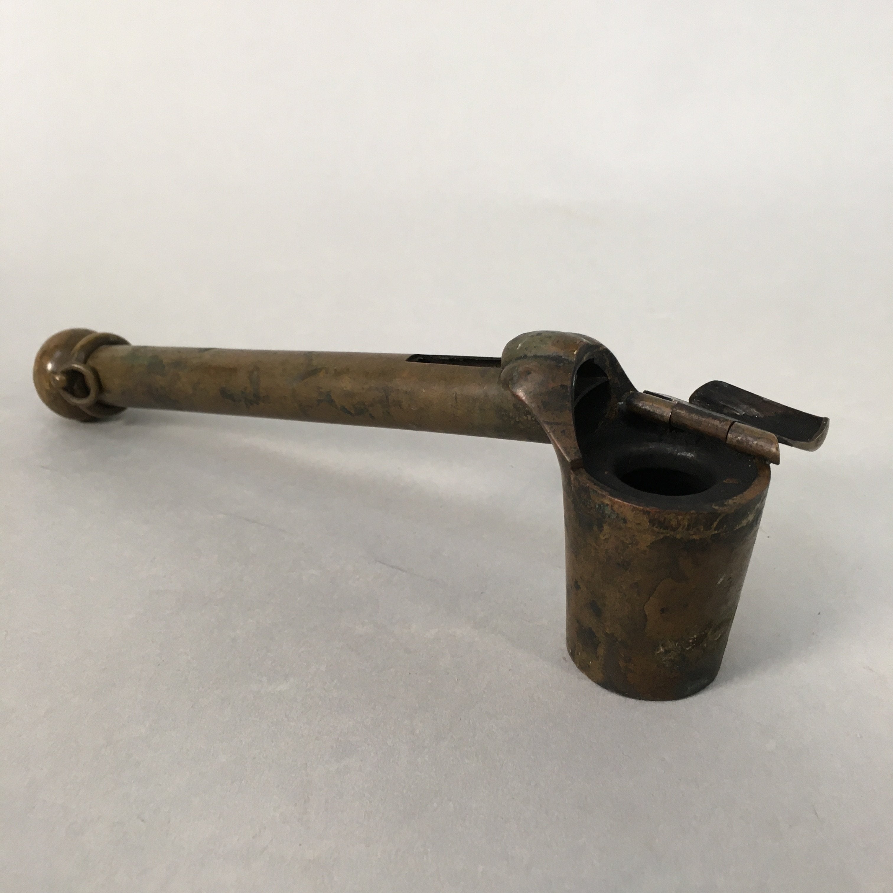 Antique Japanese Yatate Calligraphy ink Sumi Inkwell Shuji C1900 JK165