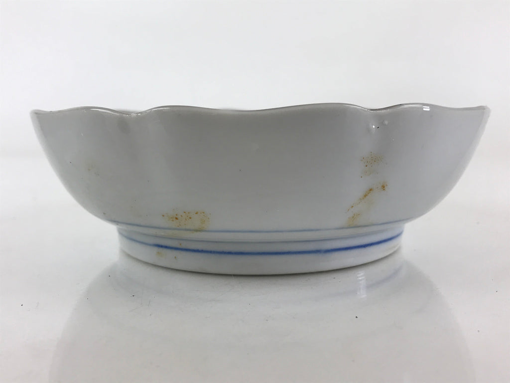 Antique Japanese koimari Arita Ware Porcelain Bowl Red Green Floral Design PY198