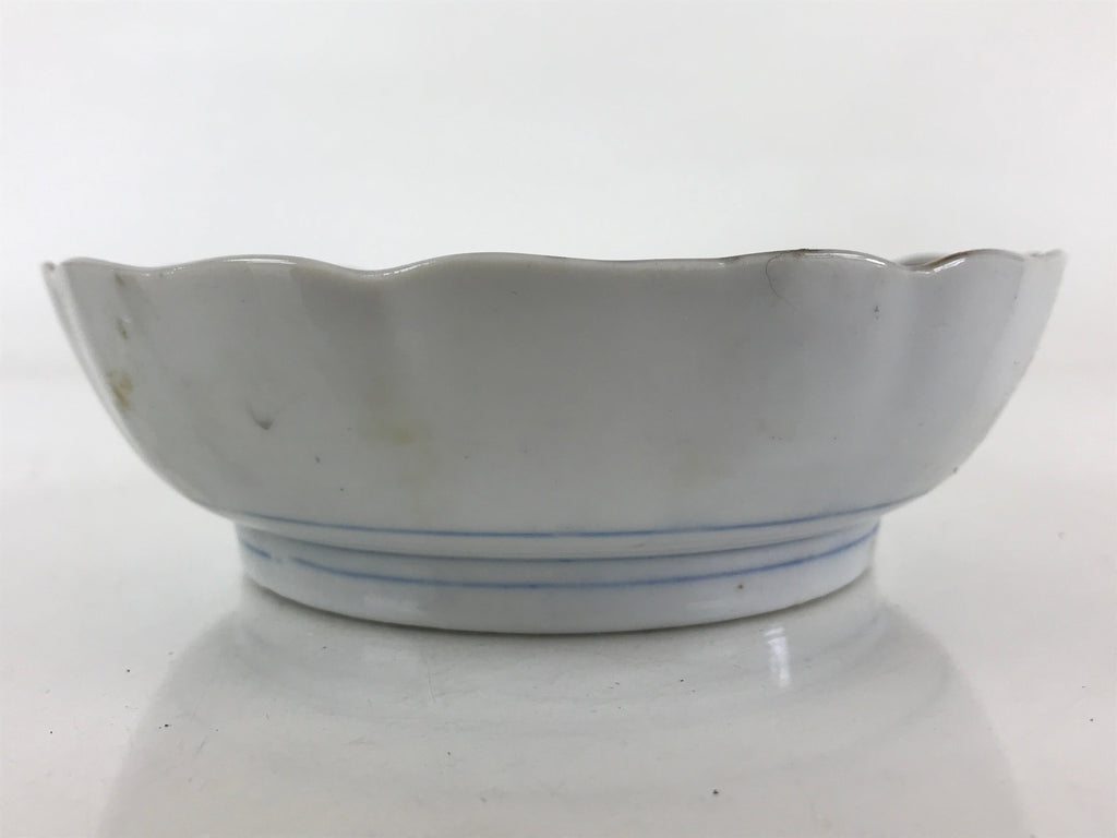 Antique Japanese koimari Arita Ware Porcelain Bowl Red Green Floral Design PY198