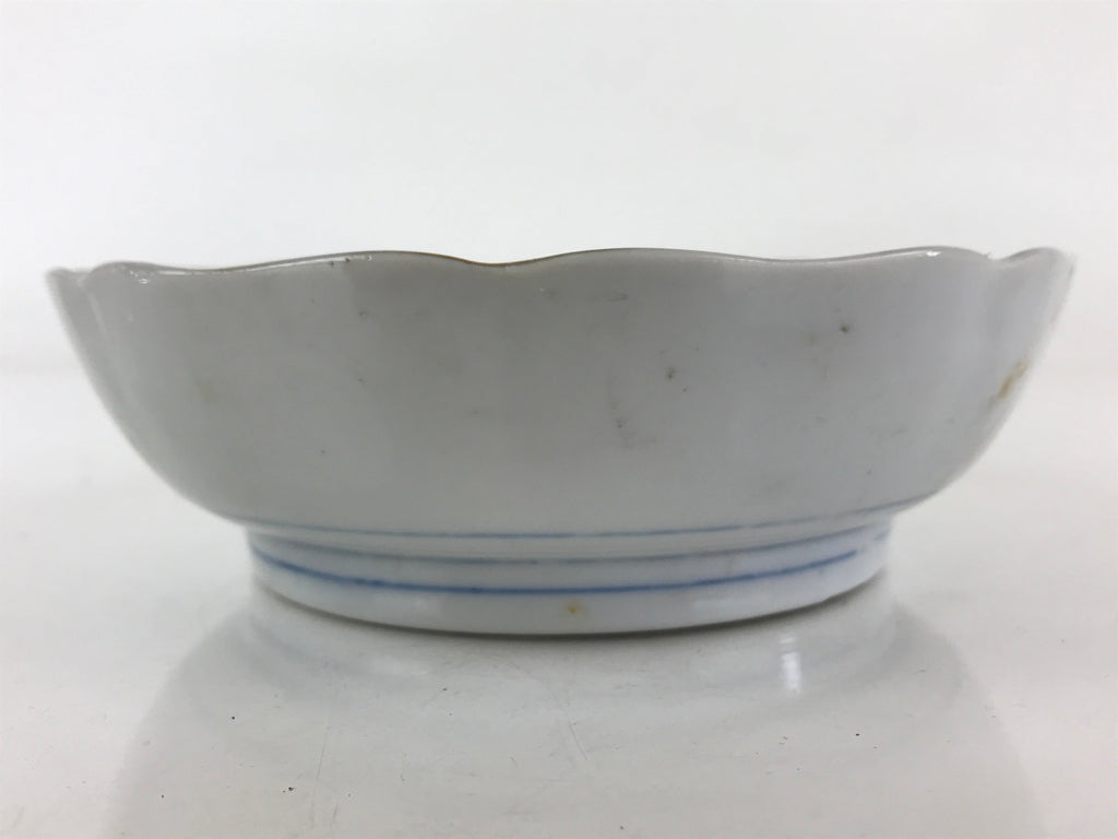 Antique Japanese koimari Arita Ware Porcelain Bowl Red Green Floral Design PY198