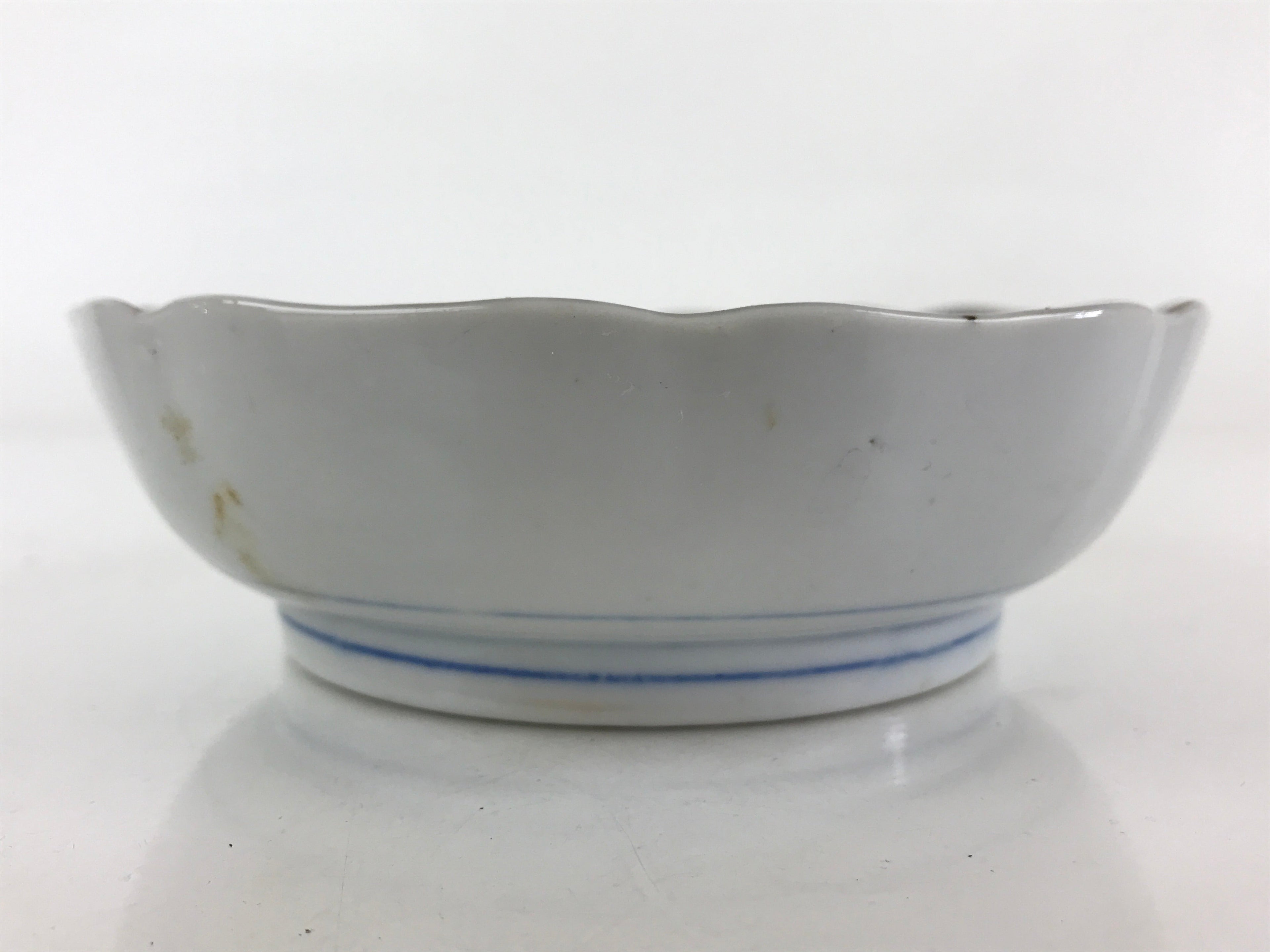 Antique Japanese koimari Arita Ware Porcelain Bowl Red Green Floral Design PY198