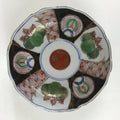 Antique Japanese koimari Arita Ware Porcelain Bowl Red Green Floral Design PY198