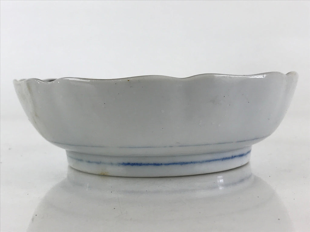 Antique Japanese koimari Arita Ware Porcelain Bowl Red Green Floral Design PY199