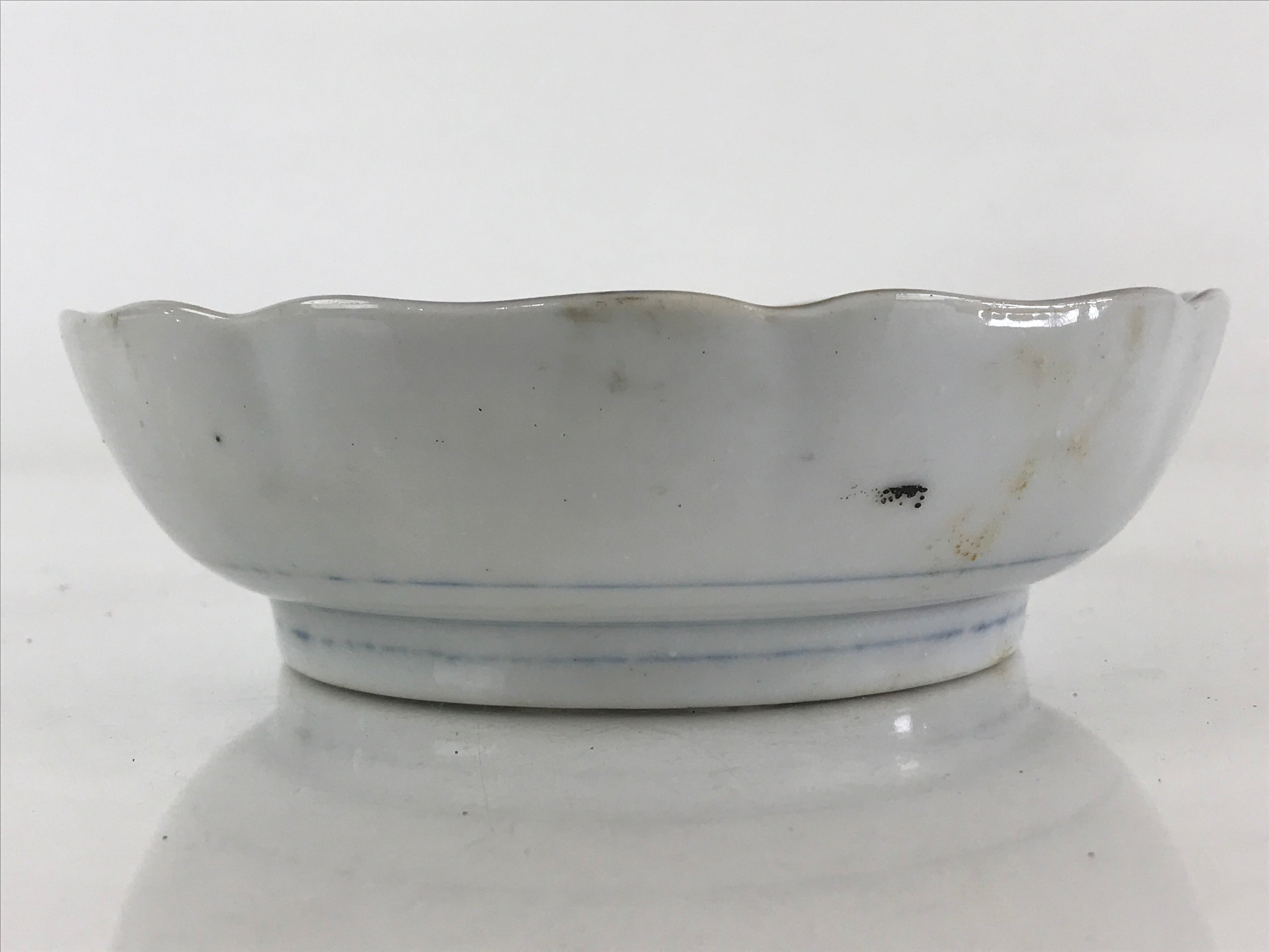 Antique Japanese koimari Arita Ware Porcelain Bowl Red Green Floral Design PY199