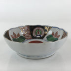 Antique Japanese koimari Arita Ware Porcelain Bowl Red Green Floral Design PY199