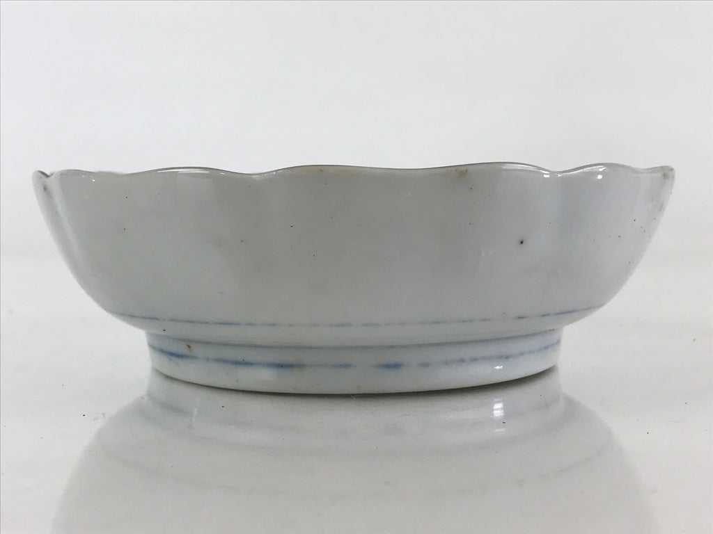 Antique Japanese koimari Arita Ware Porcelain Bowl Red Green Floral Design PY199