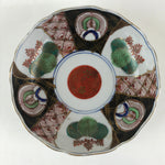 Antique Japanese koimari Arita Ware Porcelain Bowl Red Green Floral Design PY199