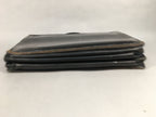 British Business Bag Vtg HH Brand Black Briefcase Leather C1970 KB18