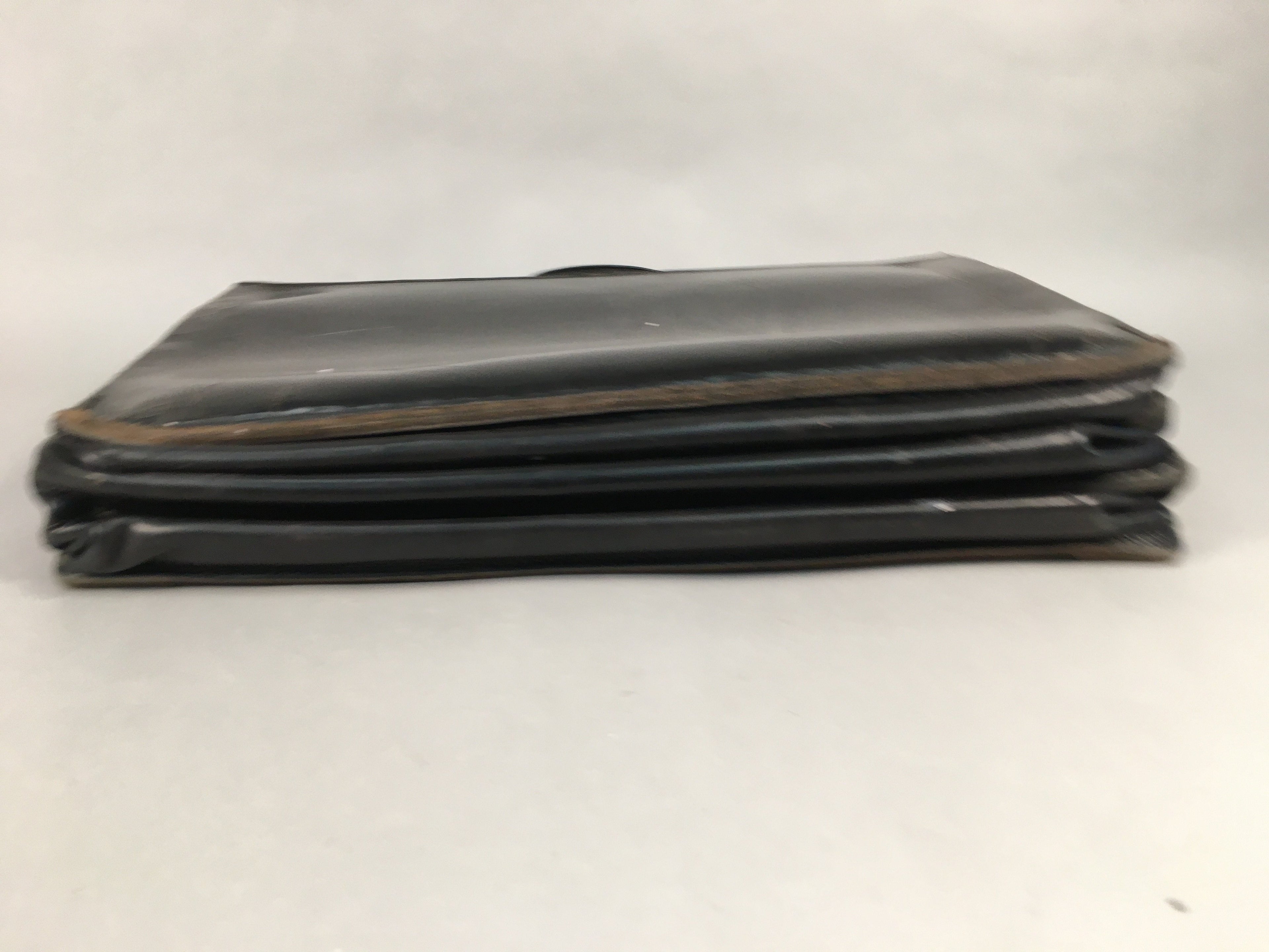 British Business Bag Vtg HH Brand Black Briefcase Leather C1970 KB18