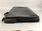 British Business Bag Vtg HH Brand Black Briefcase Leather C1970 KB18