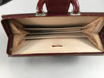 British Business Bag Vtg Unbranded Black Briefcase Leather Reddish Brown KB19