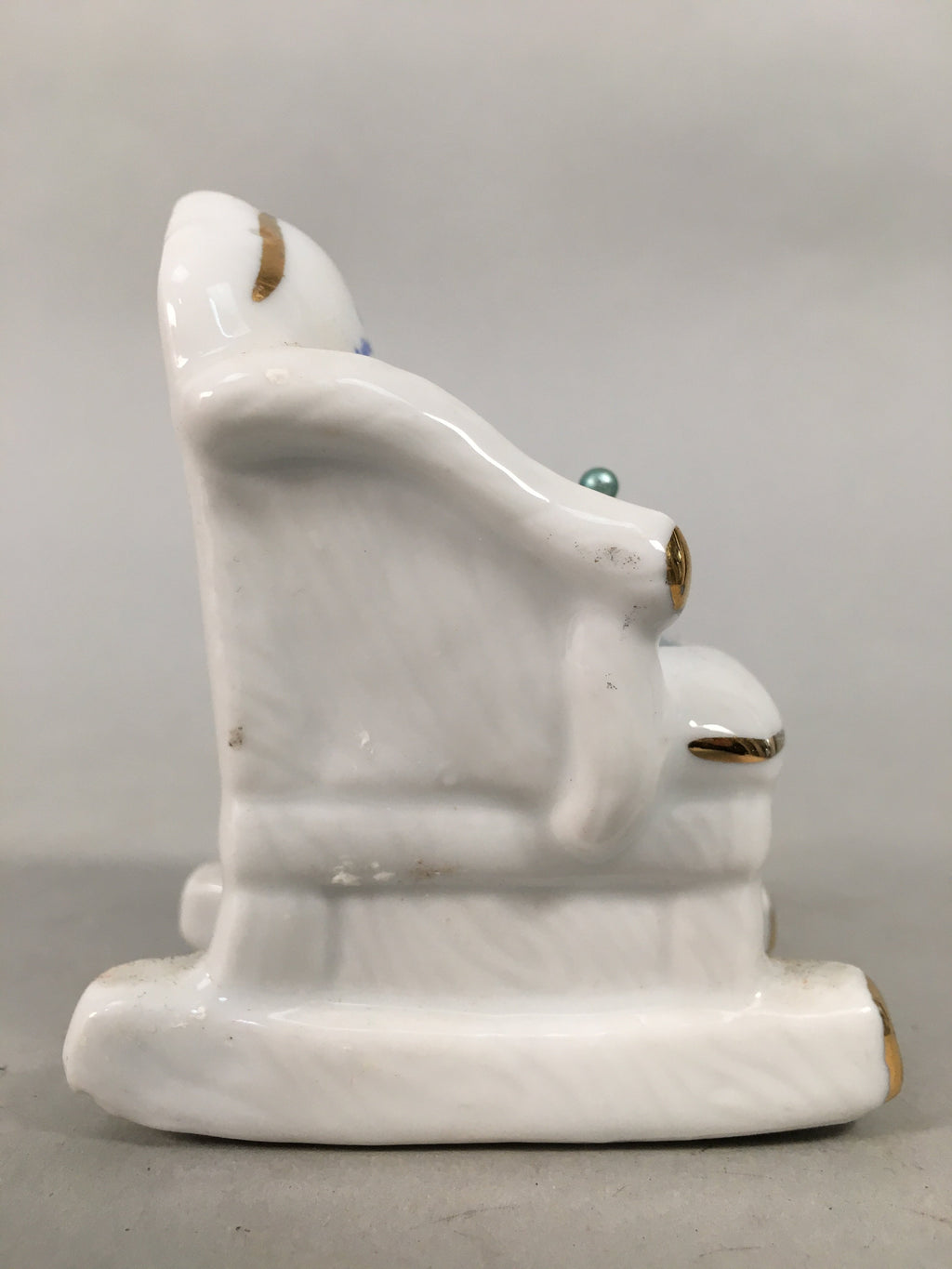 Canadian Pin Cushion Vtg Porcelain Armchair Village Quebecois d'Antan KF441