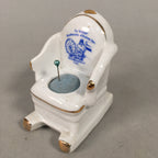 Canadian Pin Cushion Vtg Porcelain Armchair Village Quebecois d'Antan KF441