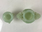 Chinese Art Jade Stone Sculpture Incense Burner Container Vtg Three Legs Koro BU836