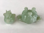 Chinese Art Jade Stone Sculpture Incense Burner Container Vtg Three Legs Koro BU836