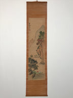 Chinese Bamboo Thread Painting Hanging Scroll Mountain Kakejiku Kakemono SC799