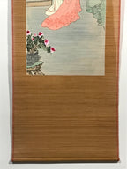 Chinese Bamboo Thread Painting Hanging Scroll Princess Kakejiku Kakemono SC760