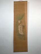 Chinese Bamboo Thread Painting Hanging Scroll Princess Kakejiku Kakemono SC760