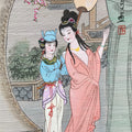 Chinese Bamboo Thread Painting Hanging Scroll Princess Kakejiku Kakemono SC760