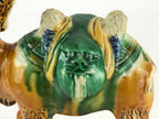 Chinese Ceramic Camel Figurine Statue Ornament Vtg Pottery Okimono Rakuda BD843