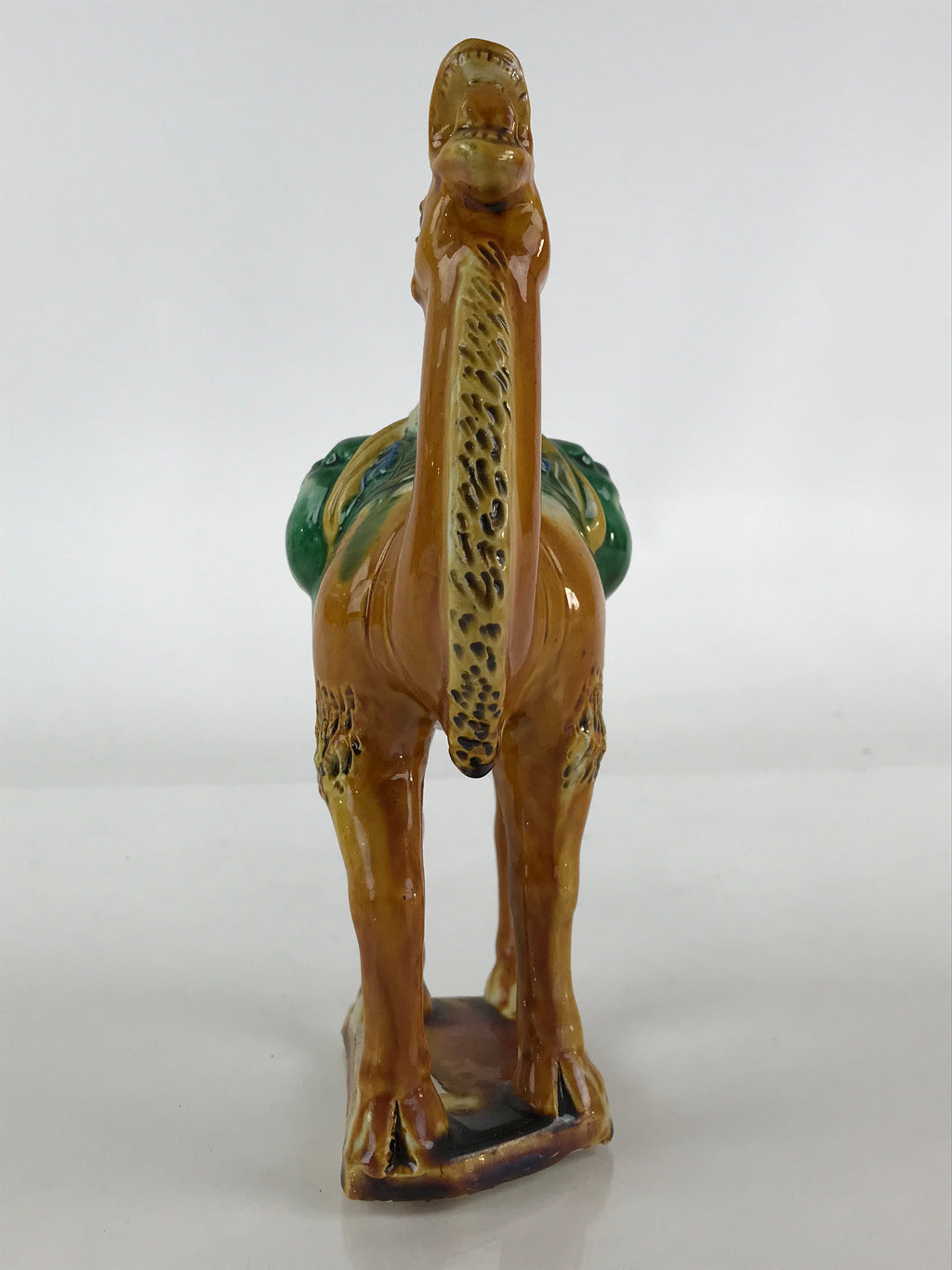 Chinese Ceramic Camel Figurine Statue Ornament Vtg Pottery Okimono Rakuda BD843