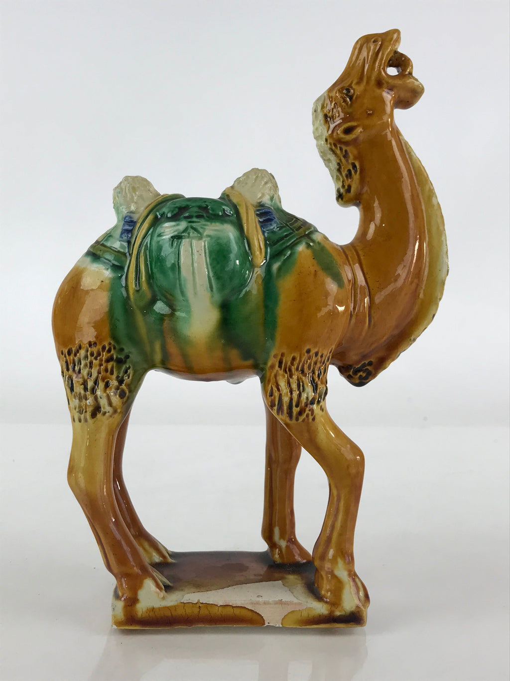 Chinese Ceramic Camel Figurine Statue Ornament Vtg Pottery Okimono Rakuda BD843