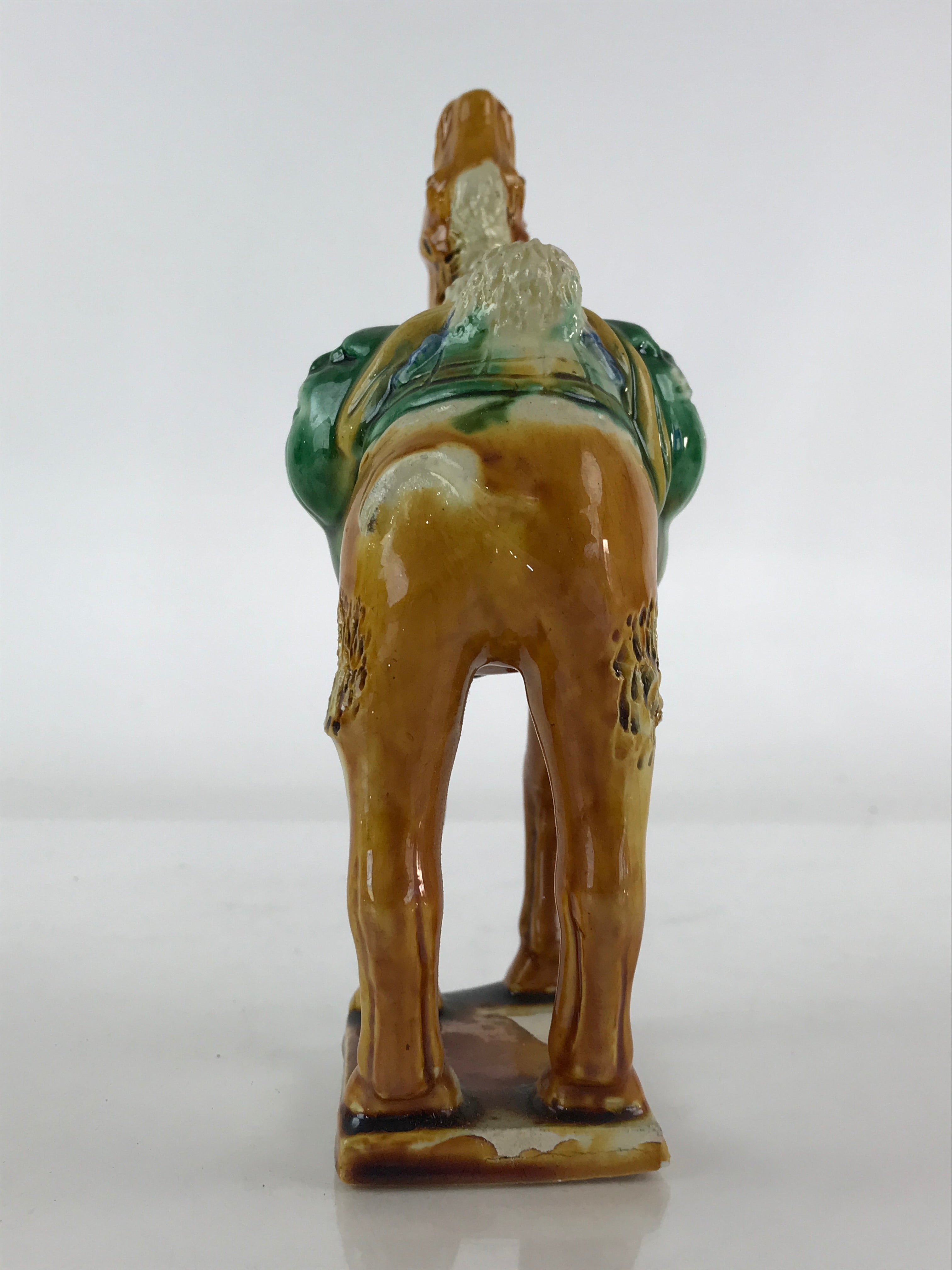 Chinese Ceramic Camel Figurine Statue Ornament Vtg Pottery Okimono Rakuda BD843