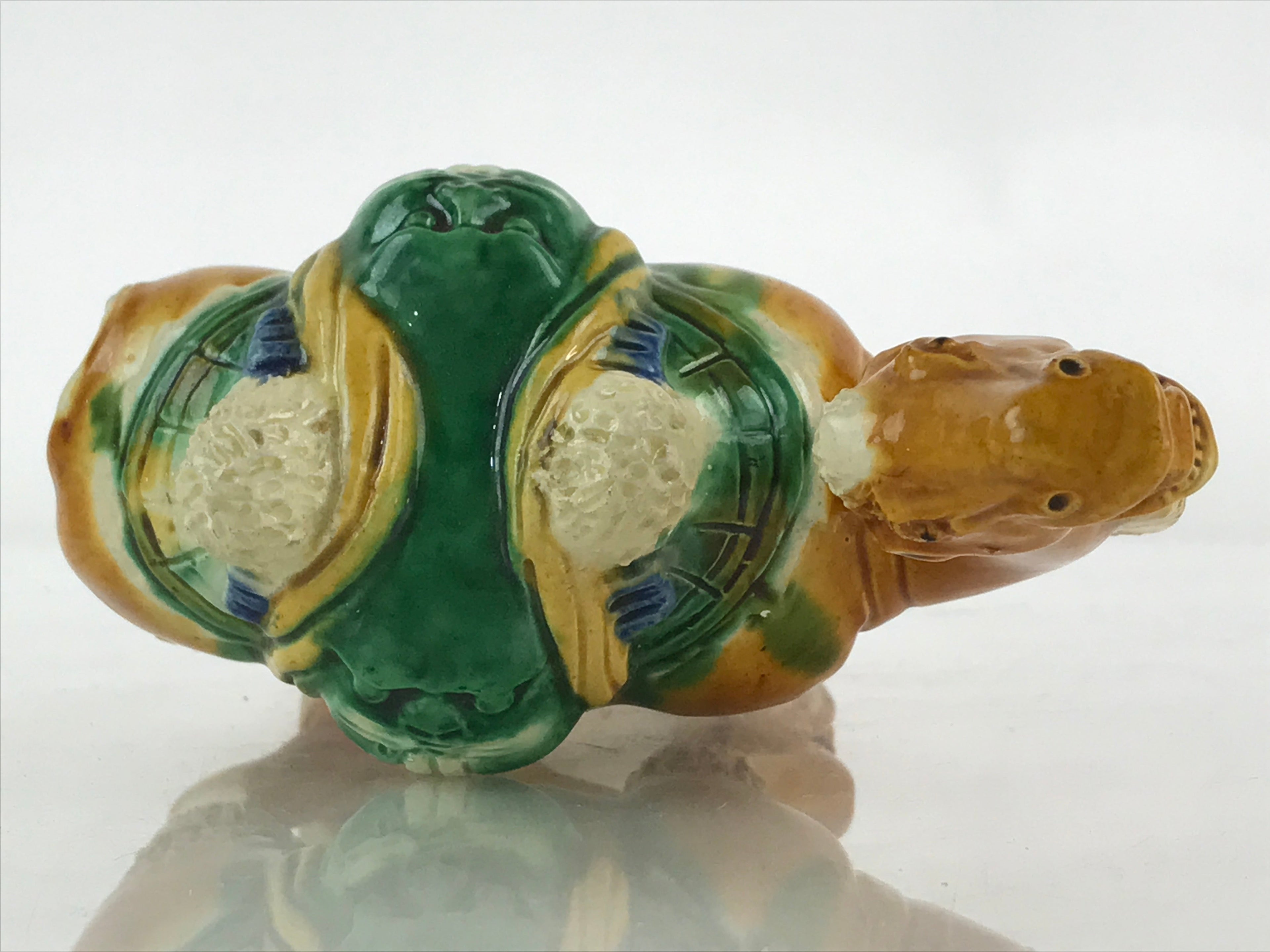 Chinese Ceramic Camel Figurine Statue Ornament Vtg Pottery Okimono Rakuda BD843