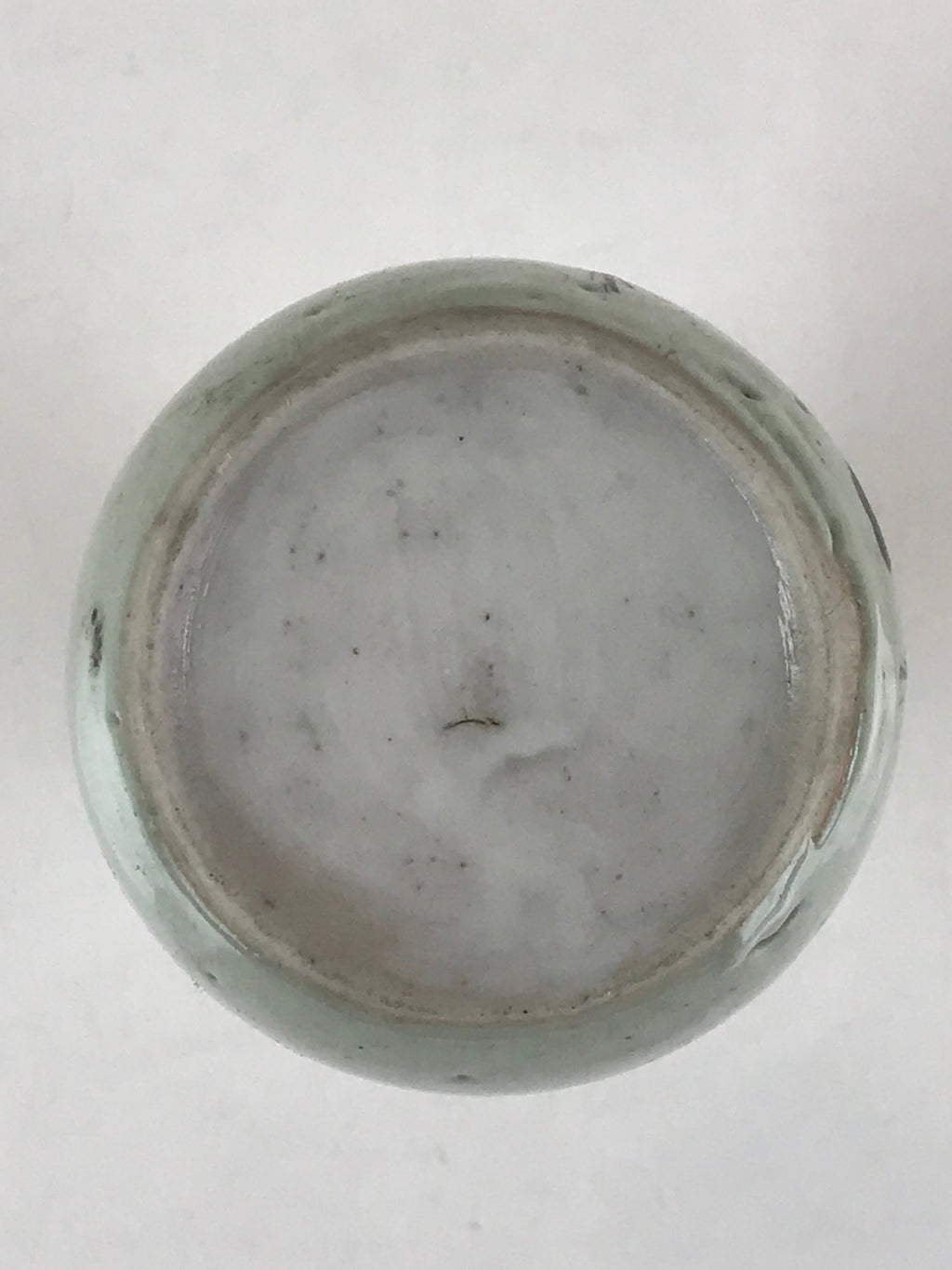 Chinese Ceramic Sake Bottle Vtg Pottery Yakimono Tokkuri Gray Willow Tree TS491