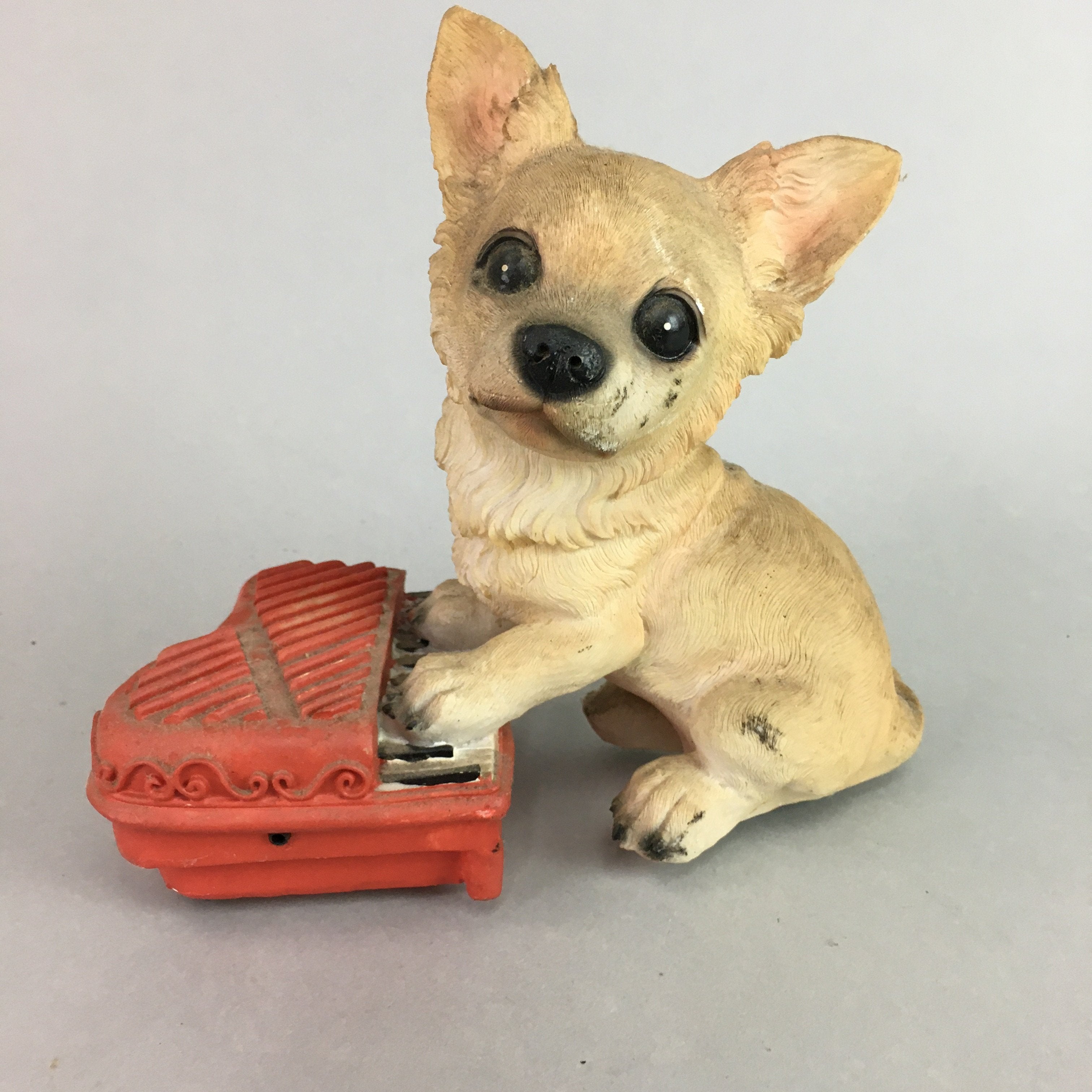 Chinese Chihuahua Dog Statue Figurine Vtg Electric Toy Doll BD543