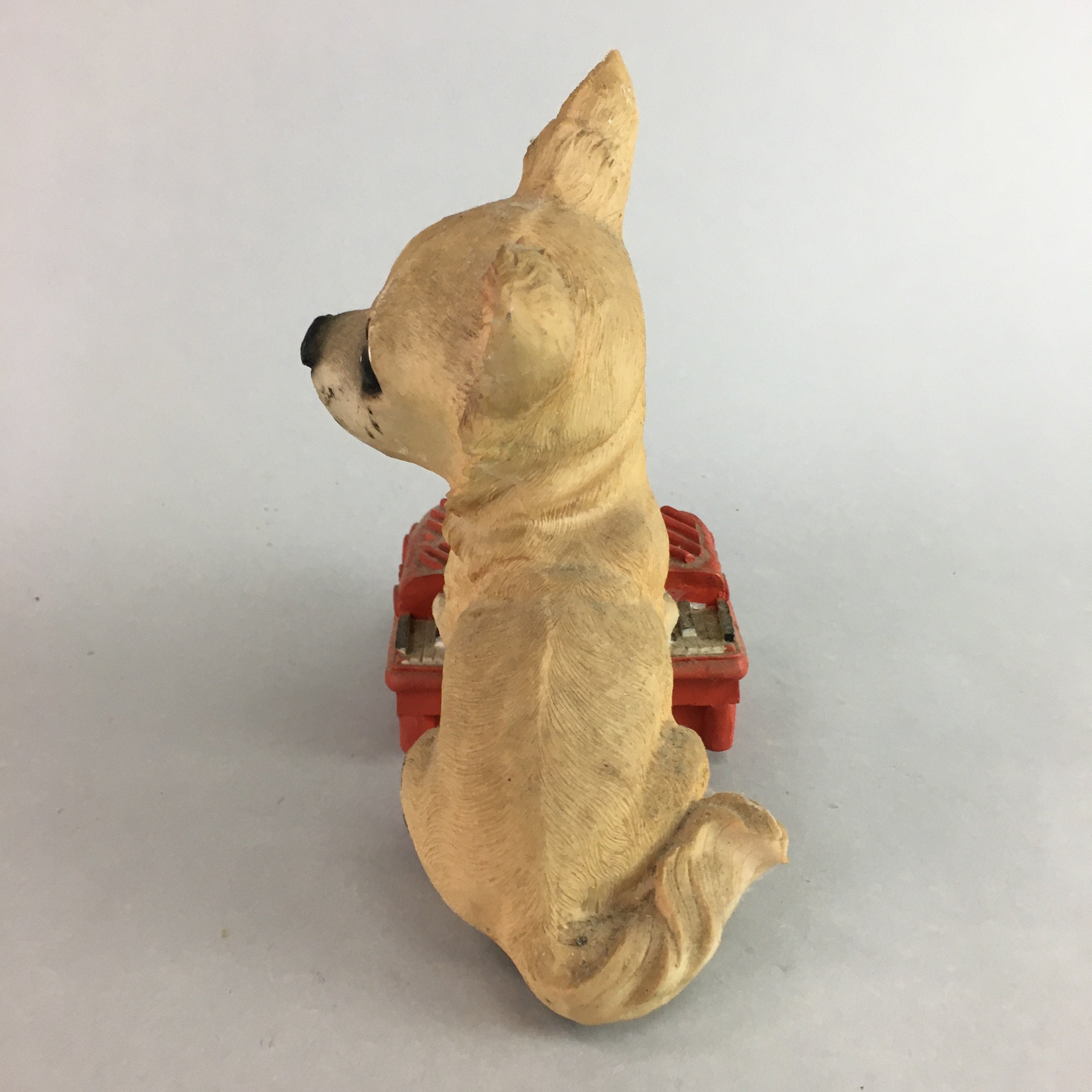 Chinese Chihuahua Dog Statue Figurine Vtg Electric Toy Doll BD543
