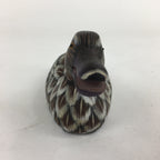 Chinese Duck Figurine Vtg Wooden Display Ornament Okimono Brown BD788
