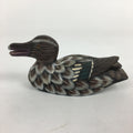 Chinese Duck Figurine Vtg Wooden Display Ornament Okimono Brown BD788