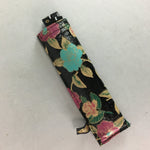 Chinese Folding Fan Vtg Sensu Paper Metal Frame Flower Print 4D387