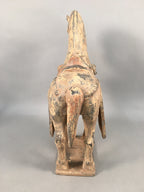 Chinese Horse Ceramic Statue Vtg Pottery Terracotta Sculpture replica BD620