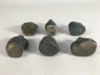 Chinese Iron Figurine 6pc Set Vtg Buddhist Monk Metal Okimono Statue BD587